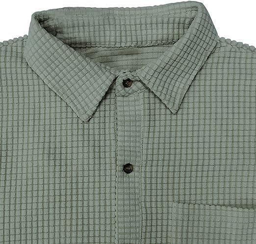 Men's Knit Stylish Half Sleeve Shirt Olive - Alzaar