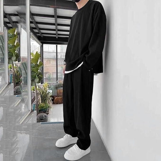 Assorted Men's Solid Round Neck Co-ord Set 092b91-7b