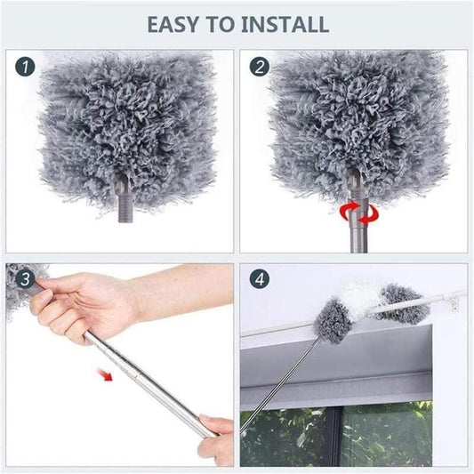 Cleaning Flexible Mop Duster for Quick and Easy Cleaning with Long Rod 092b91-7b