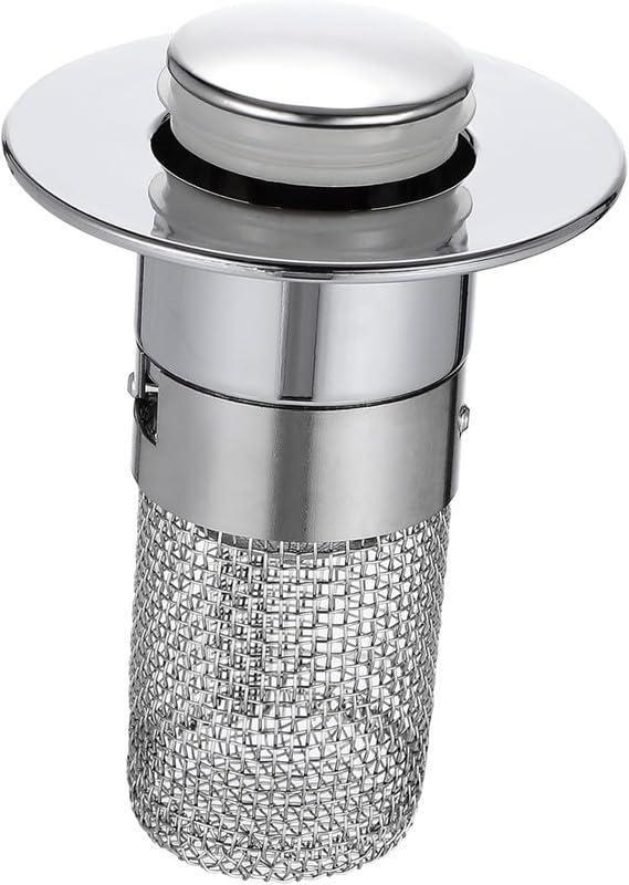 Sink Hair Filter, Removable Stainless Steel Drain Stopper Plug 19378