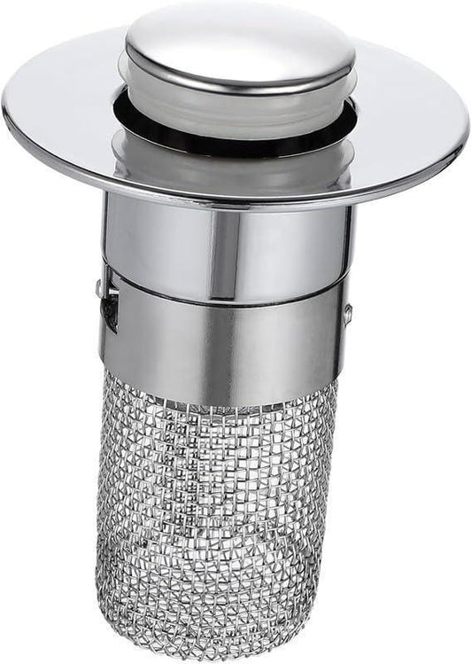 Sink Hair Filter, Removable Stainless Steel Drain Stopper Plug 19378