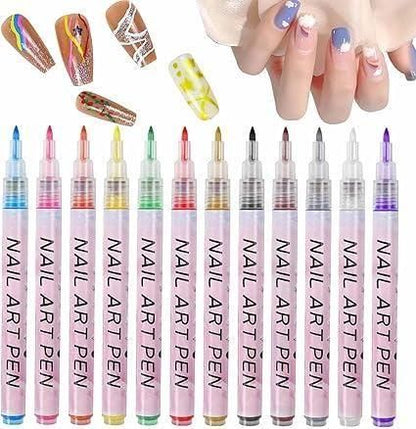 Nail Art Pens Set of 12 Colors 6a4mhe-0u
