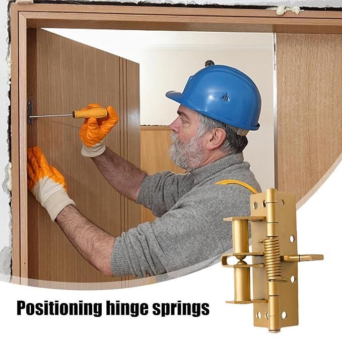 3-in-1 Automatic Door Hinge Lock – Self-Closing Iron