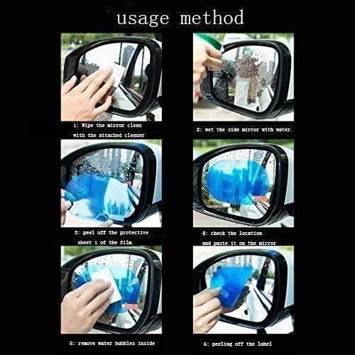 Car Mirror Rain Guard-Waterproof Anti Fog Car Film Rainproof Anti-Water Film Rear-View Mirror Film HD Nano Protective Clear Safe Driving Sticker - Alzaar