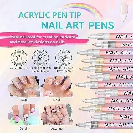 Nail Art Pens Set of 12 Colors 6a4mhe-0u