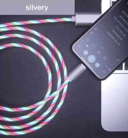 Fast 3 in 1 Multiple Pin With LED Light Magnetic Charging Charging Pad - Assorted color - Alzaar