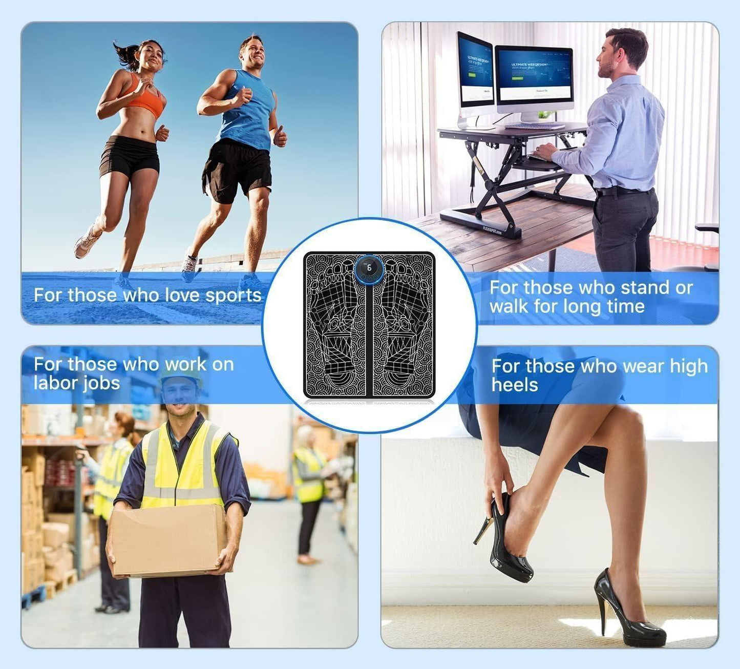 Foot Massage Pain Reliever, Wireless Electric EMS Massage Machine - Alzaar