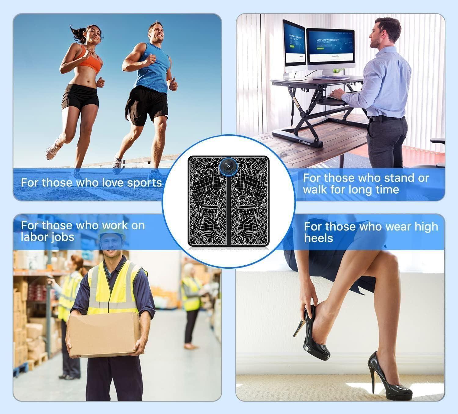 Foot Massage Pain Reliever, Wireless Electric EMS Massage Machine - Alzaar
