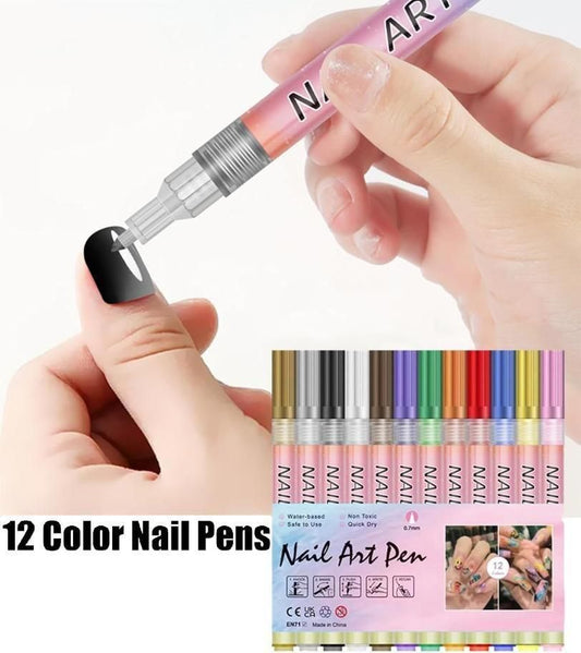 Nail Art Pens Set of 12 Colors 6a4mhe-0u