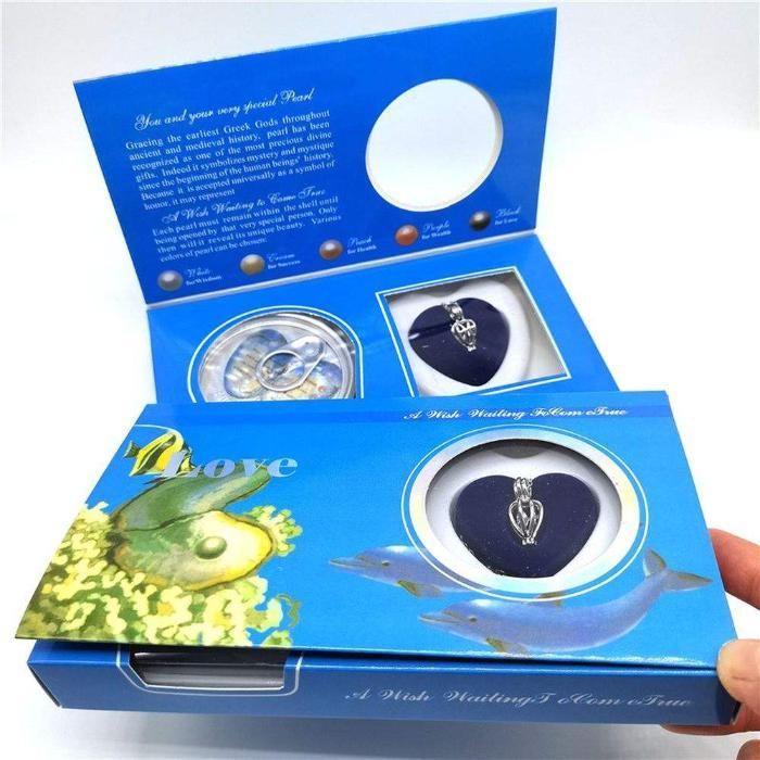 Ocean Love canned oyster with real freshwater pearl necklace set
