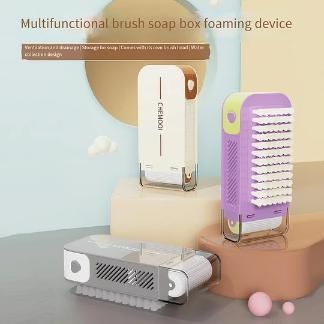 Multifunctional Non-Slip Storage Tool Roller Soap Boxes with Brush Rubbing Foam Box 6a4mhe-0u