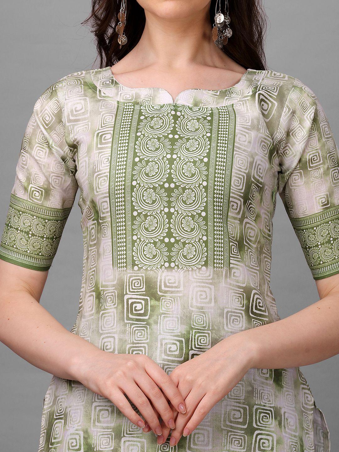 Straight Printed Round Neck Women Kurta Set - Alzaar