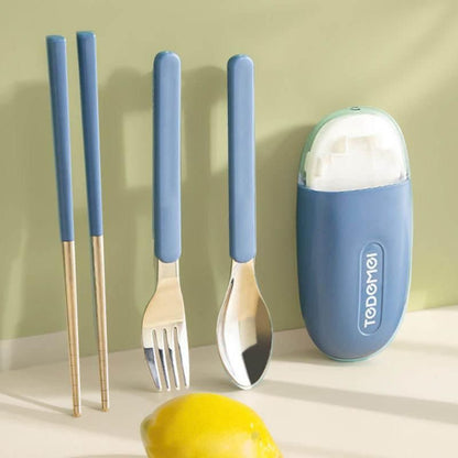 Outdoor Camping Set Portable Office Worker Chopsticks Spoon Two-Piece Set 6a4mhe-0u