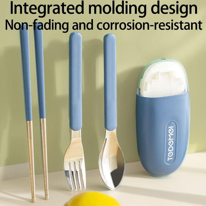 Outdoor Camping Set Portable Office Worker Chopsticks Spoon Two-Piece Set 6a4mhe-0u