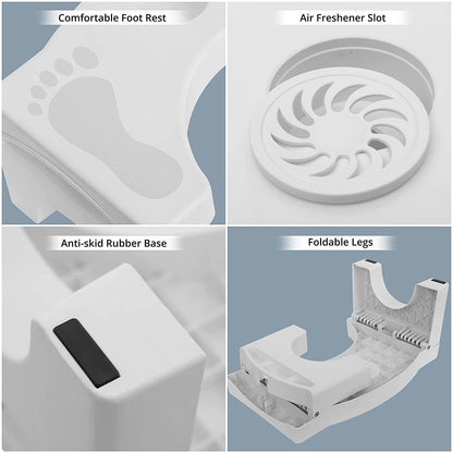 Foldable Anti-Constipation Potty Stool with Freshener