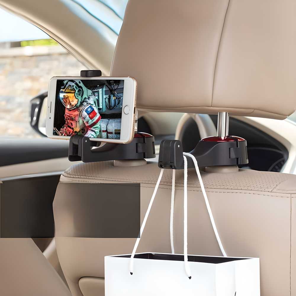 Car Seat Back Hooks with Phone Holder 6a4mhe-0u