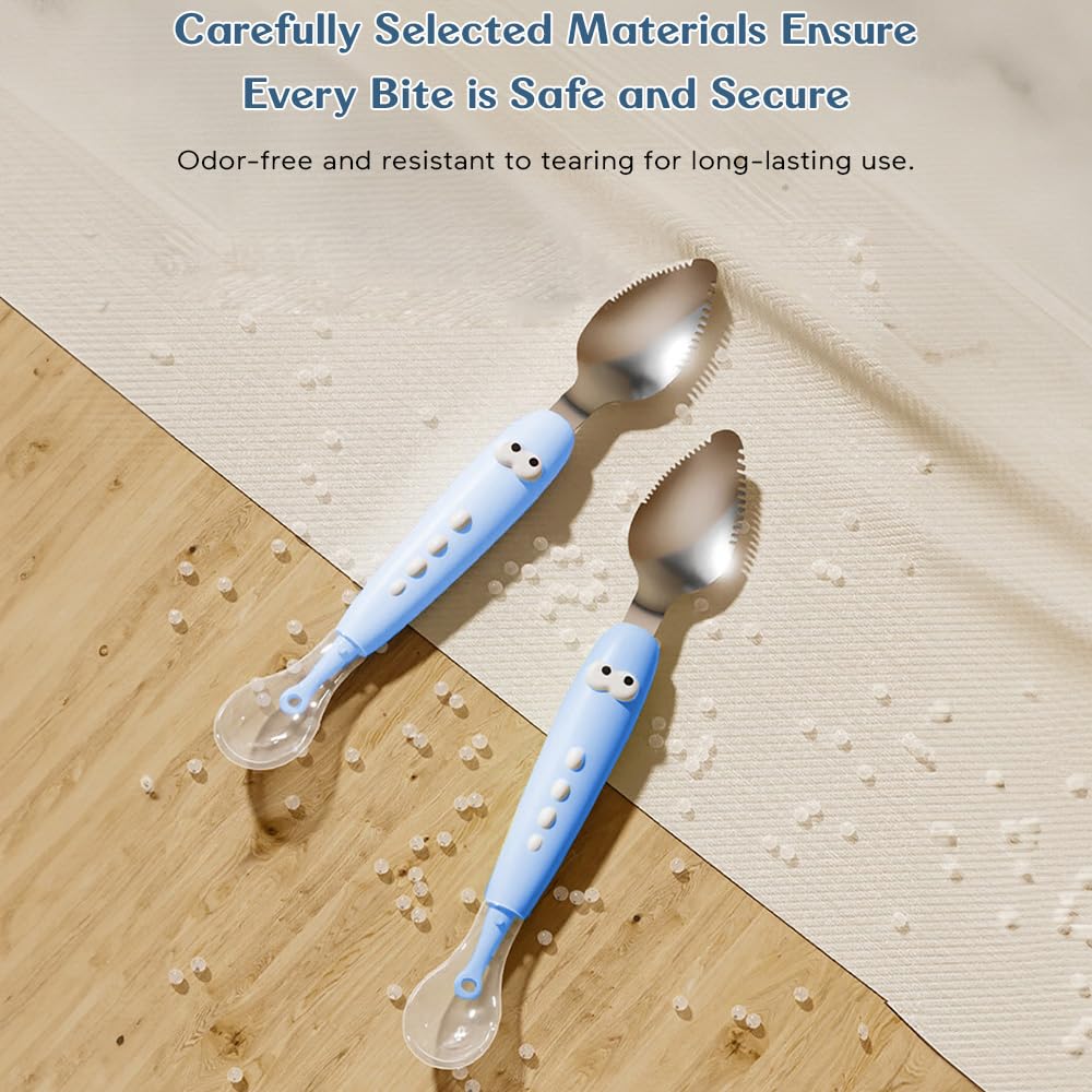 2-in-1 Silicone Baby Spoon & Fruit Scraper
