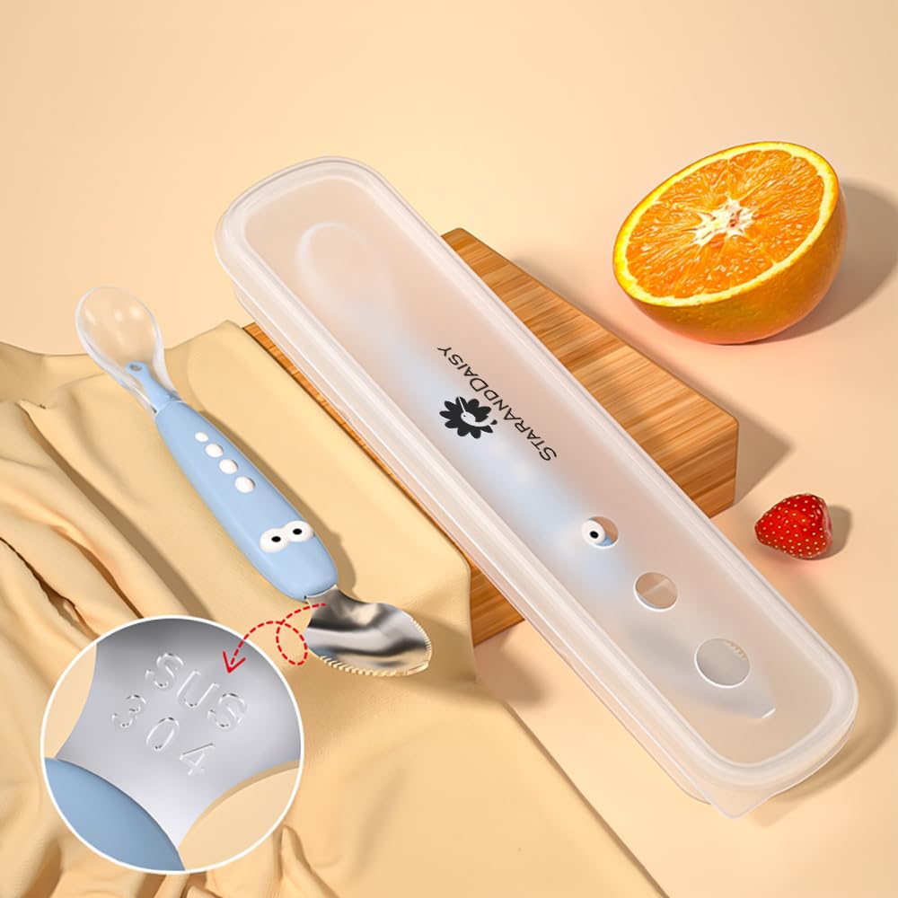 2-in-1 Silicone Baby Spoon & Fruit Scraper