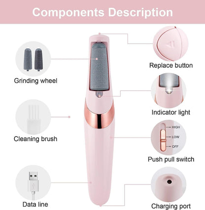 Alzaar PediPro™ | Electronic Foot File & Callus Remover