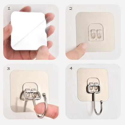 Heavy Duty Golden Wall Hooks – No Drill, Waterproof, 10kg Hold, Rust-Proof (Pack of 10 / 20 / 30) 6a4mhe-0u