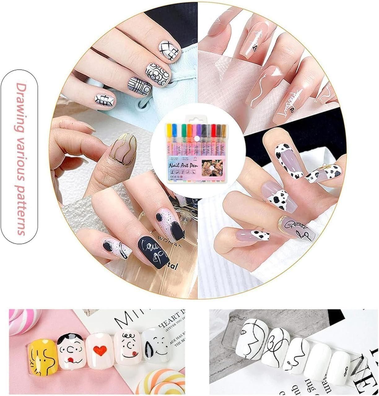 Nail Art Pens Set of 12 Colors 6a4mhe-0u