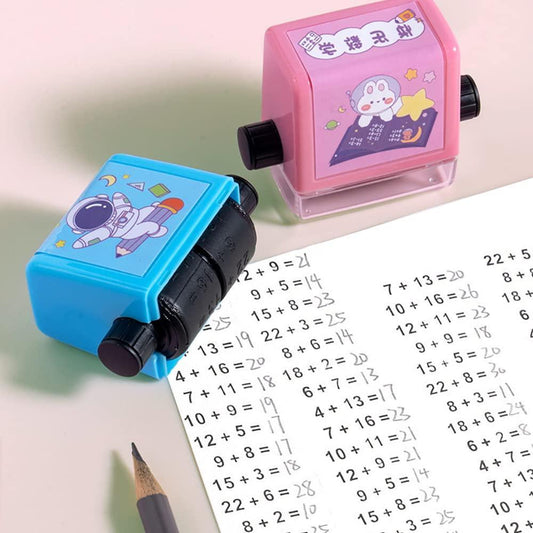 Roller Design Digital Teaching Stamp, Math Stamps Practice Tools Within 100 Supplies Educational for Preschool All Arithmetic (1 Pcs) - Alzaar