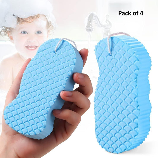 Kids Magic Bath Sponge Exfoliating Brush for Gentle Dead Skin Removal - Baby Body Scrubber & Massage Cleaning Tool  (Pack of 4) 6a4mhe-0u