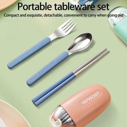 Outdoor Camping Set Portable Office Worker Chopsticks Spoon Two-Piece Set 6a4mhe-0u