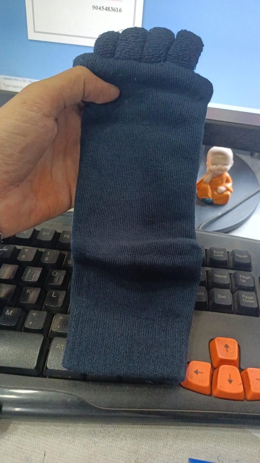 Cotton Foot Alignment Socks - 5 Toe Separator - Assorted Colors 092b91-7b