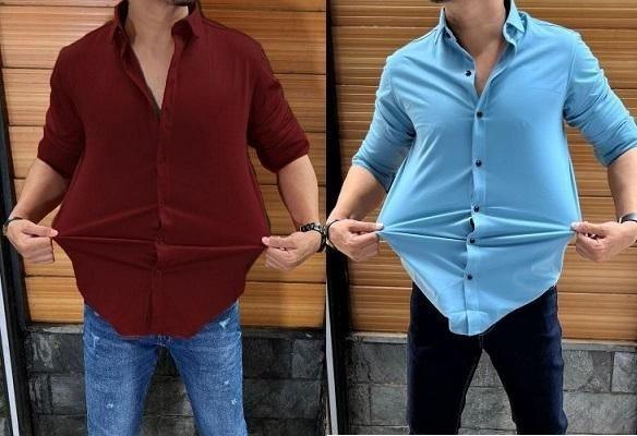 Men's Slim Fit Casual Shirt Combo of 2 - Alzaar