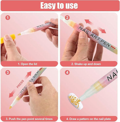 Nail Art Pens Set of 12 Colors 6a4mhe-0u