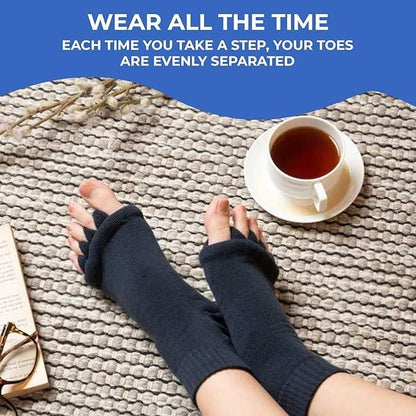 Cotton Foot Alignment Socks - 5 Toe Separator - Assorted Colors 092b91-7b