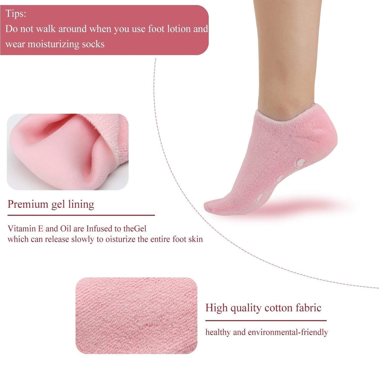 SpaFeet™ Socks for Cracked Heels – Moisturizing & Healing Foot Care for Soft, Smooth Skin