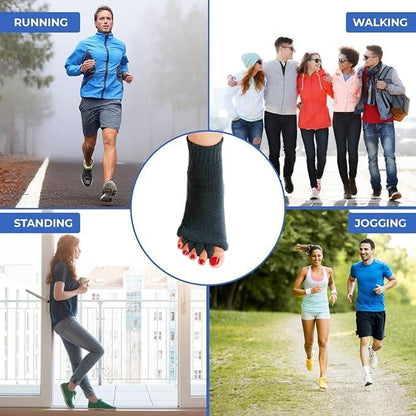 Cotton Foot Alignment Socks - 5 Toe Separator - Assorted Colors 092b91-7b