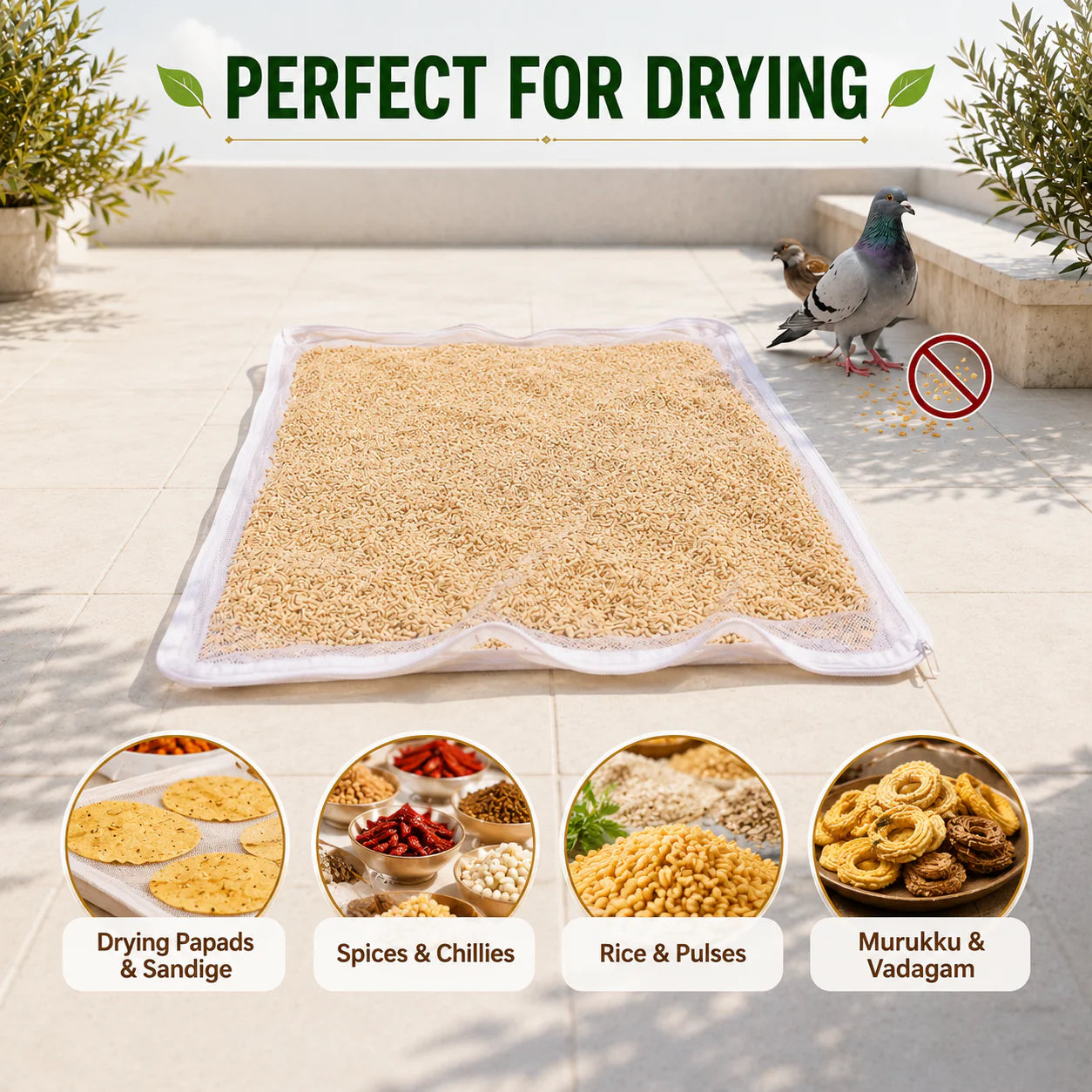 Cotton drying cloth 29x36 inch size for papad and vathal making