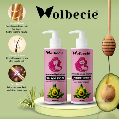 Avocado shampoo and conditioner 250 ML (Combo) - Alzaar