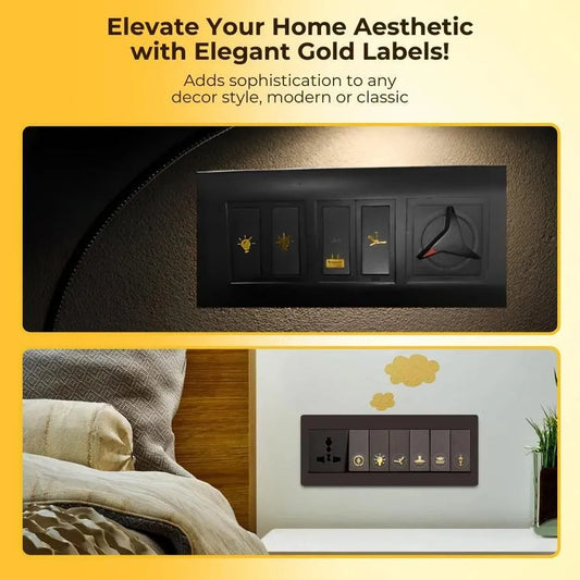 Premium Gold Switch Stickers - Alzaar