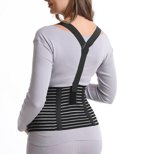 Maternity belly support belt worn during pregnancy for lower back and pelvic pain support