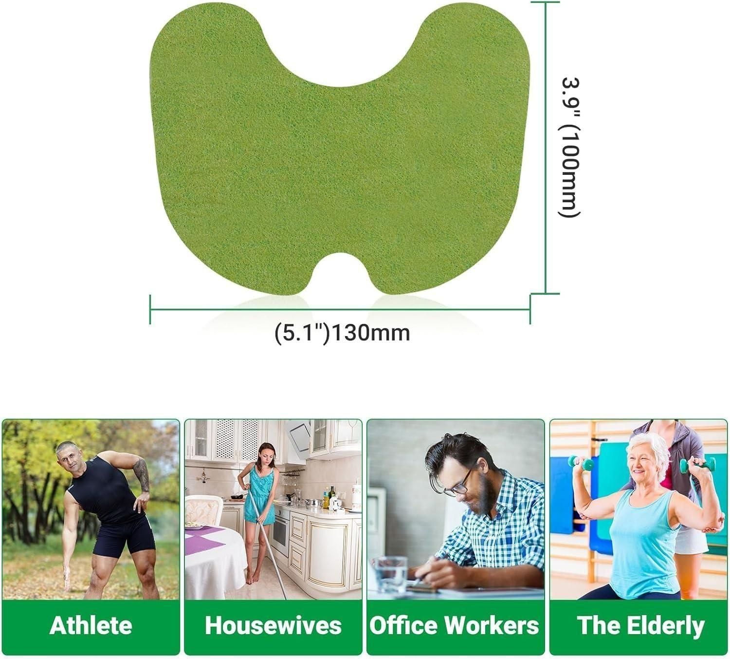 Green cushion with measurements and images of different user groups using it.