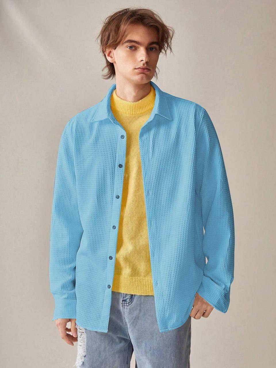 Men's Popcorn Slim Fit Casual Shirt - Alzaar