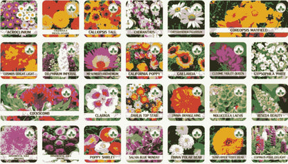 Premium Flower Seeds (Pack of 100) Free Plant Growth Supplement Boost Your Garden