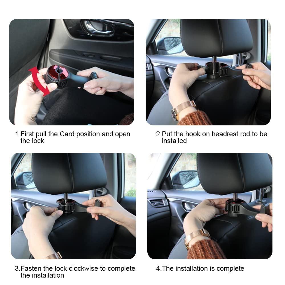 Car Seat Back Hooks with Phone Holder 6a4mhe-0u
