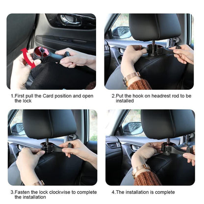 Car Seat Back Hooks with Phone Holder 6a4mhe-0u