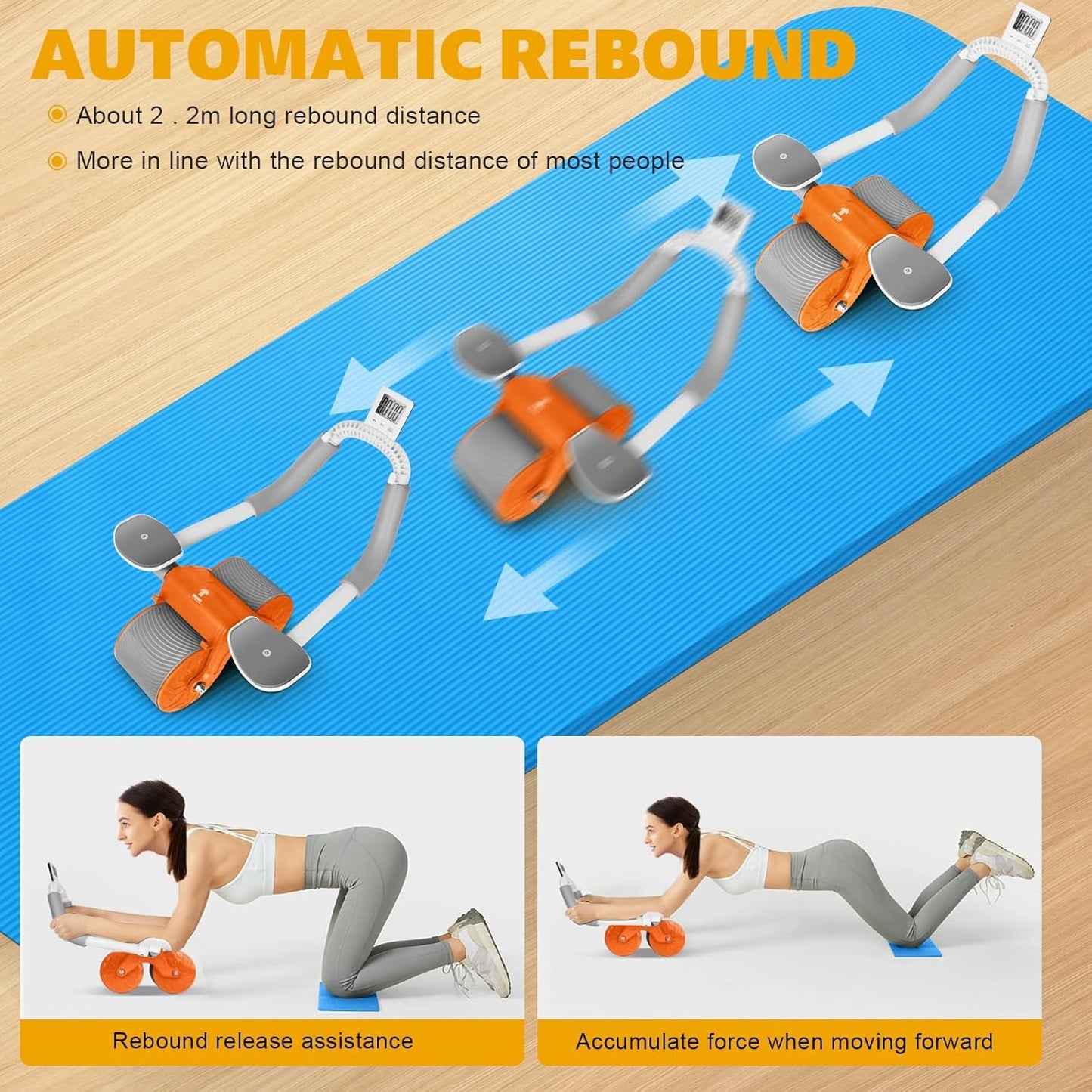 CoreTrainer™ Abdominal Exercise Roller – Strengthen Core Muscles & Boost Fitness