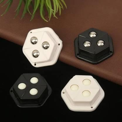 4pcs Self Adhesive 3 Eyed Castor Wheel For Storage Box 6a4mhe-0u