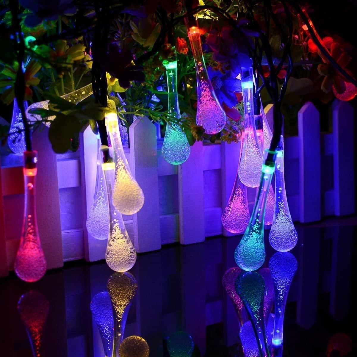 String Lights for Decoration - 14 LED Rain Drop Fairy Lights Waterproof Indoor Outdoor for Home Decoration 6a4mhe-0u