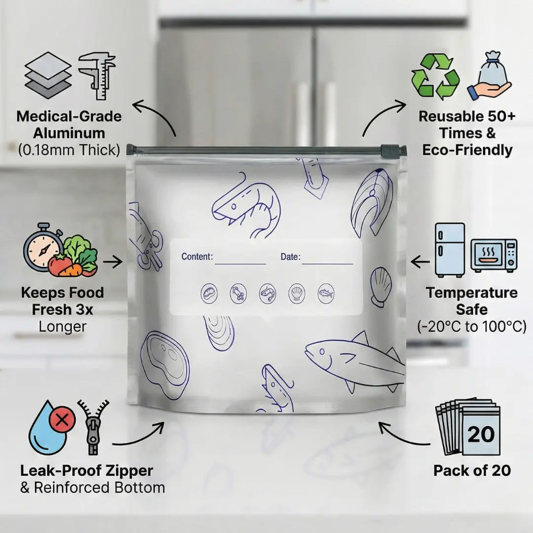 FreshLock™ Premium Storage Bags | (Pack of 20) | alzaar