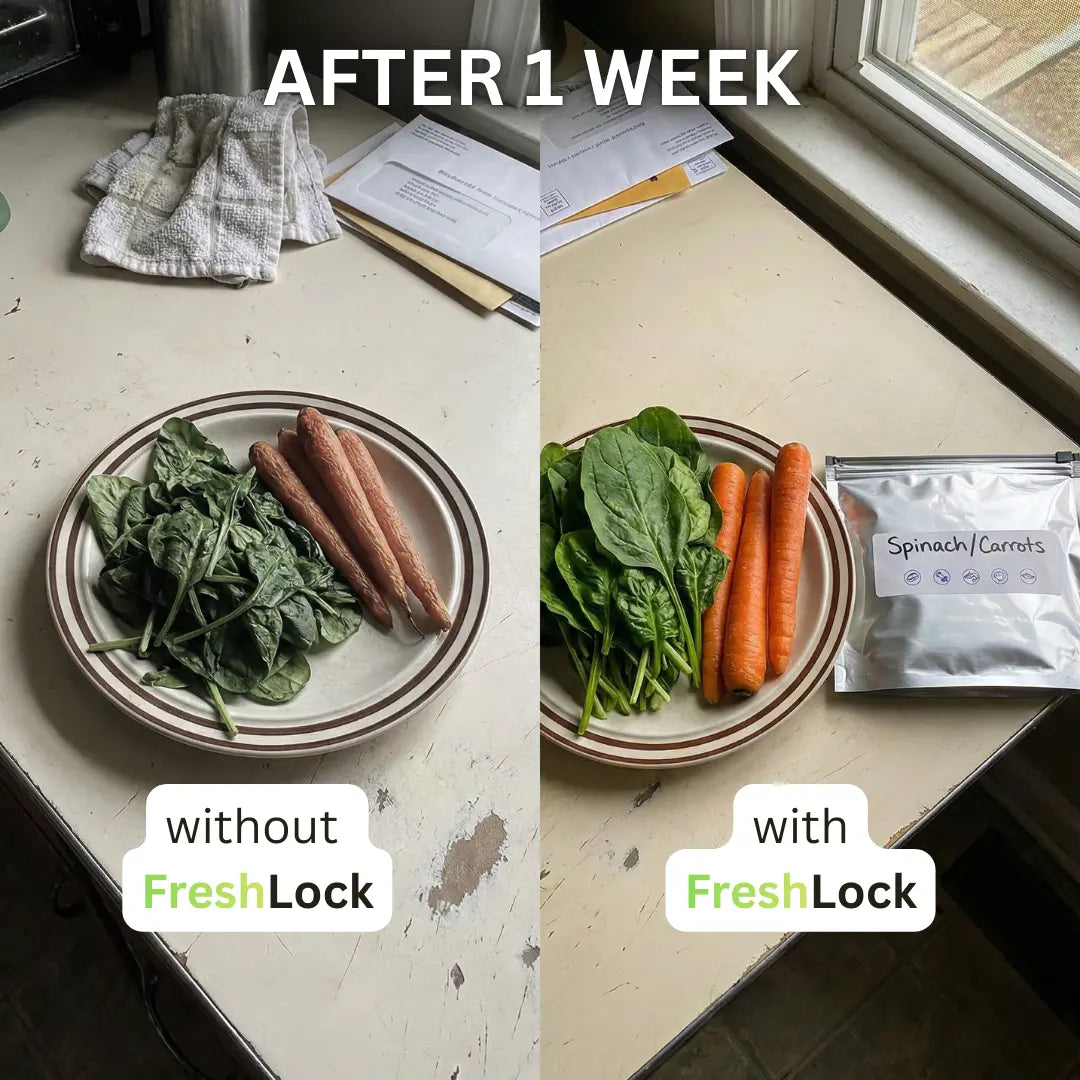 FreshLock bag filled with chicken and sealed