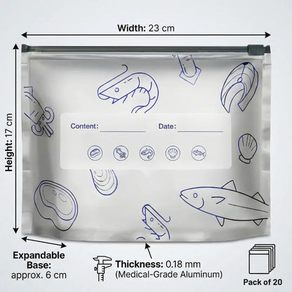 FreshLock™ Premium Storage Bags | (Pack of 20) | Alzaar