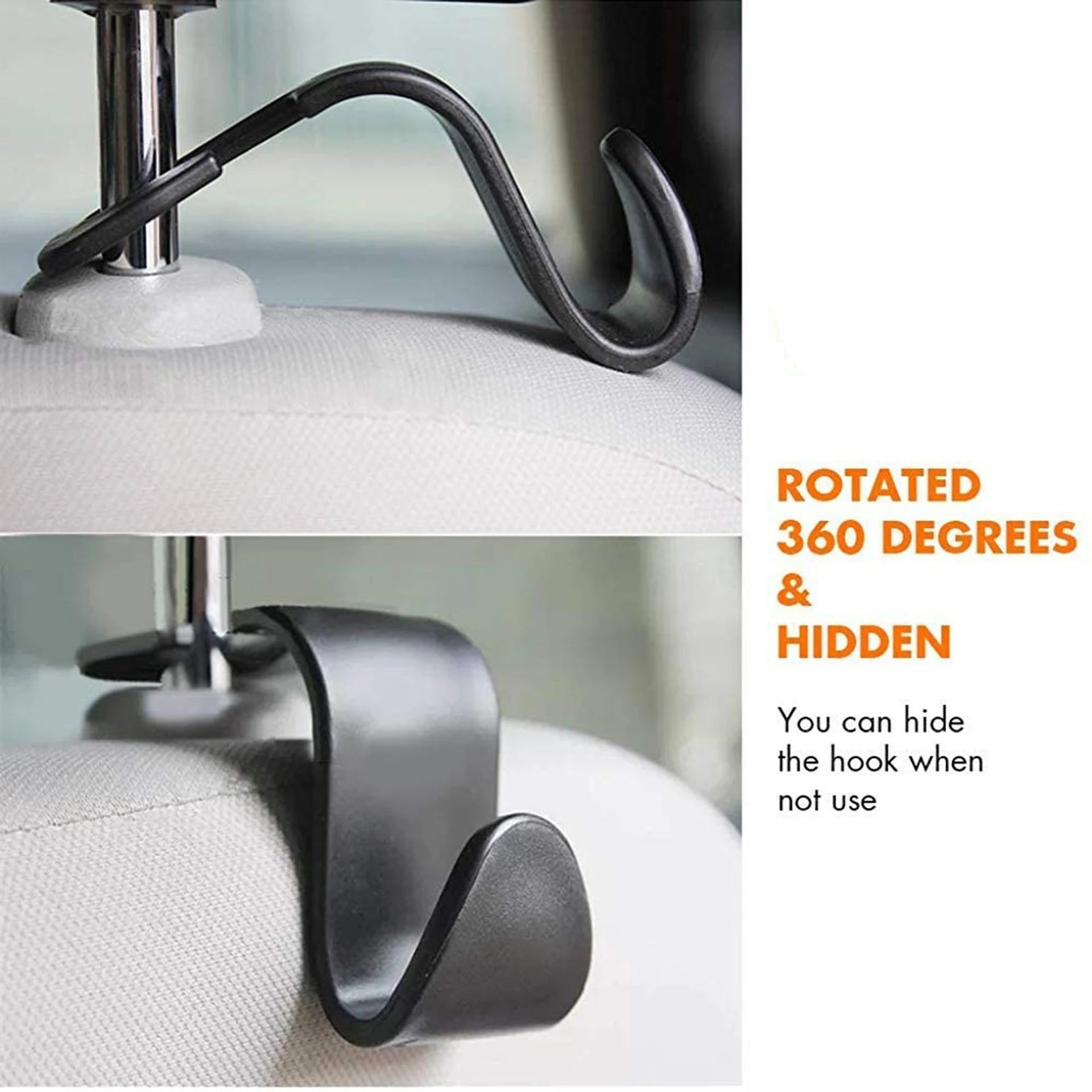 Car-Mounted Hidden Hooks for Car Headrests (Pack of 4) 6a4mhe-0u